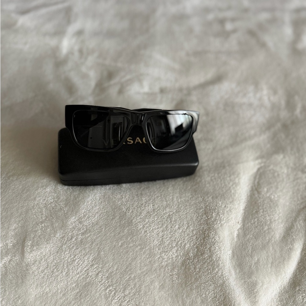 Versace Black and Gold Sunglasses Box and Cloth